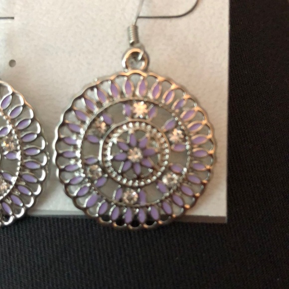 NWT purple silver earrings - Picture 2 of 3